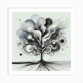 Abstract tree 8 Art Print