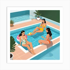 Default Pool Ladies Art Print 3 Art Print