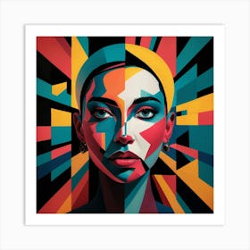 Abstract Portrait Of A Woman 1 Art Print