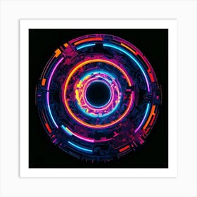 Neon portal Art Print