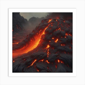 Lava Stock Videos & Royalty-Free Footage 4 Art Print