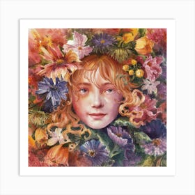 Flower Girl 3 Art Print