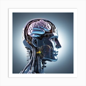 Cyborg Head 2 Art Print