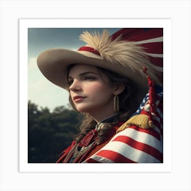 Girl In A Hat Art Print