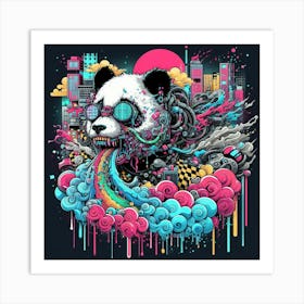 Psychedelic Panda 30 Art Print