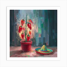 Mexican Peppers Art Print