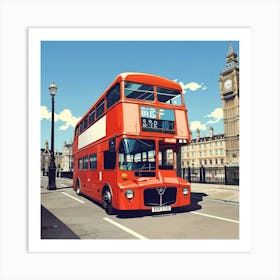 London Bus Art Print 2 1 Art Print