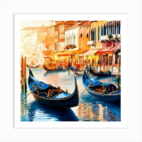 Venice Gondolas Art Print