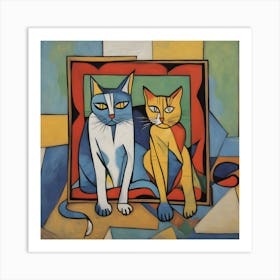 Two Cats 2 Art Print