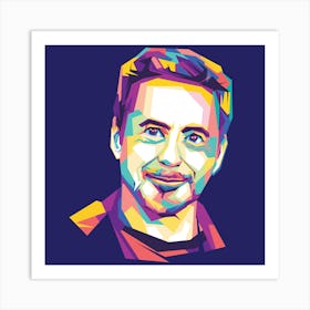 Robert Downey Jr Popart Wpap Art Print