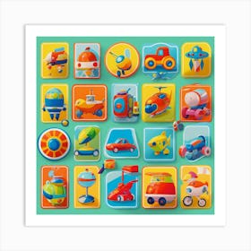 Toys Bright (4) Art Print