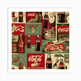 Default Default Vintage And Retro Coca Cola Advertising Aestet 0 Art Print
