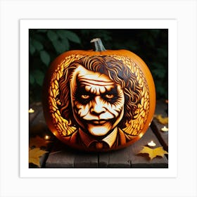 Joker Pumpkin Carving 10 Art Print