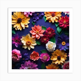 Paper Flowers 7 Art Print