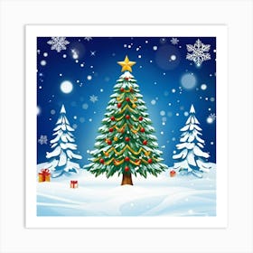 Season Background Holiday Merry Ornament Text New Year Decorating Eve Happy Design Card (13) Art Print