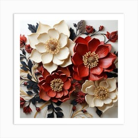 Paper Flowers 10 Art Print