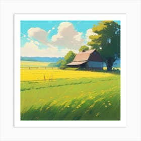 Hayfield 1 Art Print