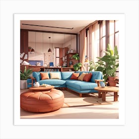 Modern Living Room 7 Art Print