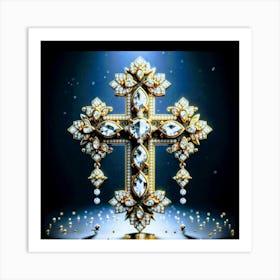 Cross With Diamonds 3 Poster