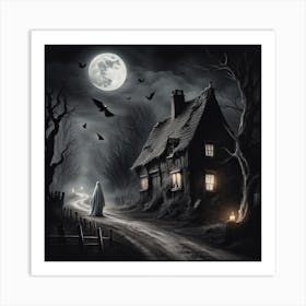 Haunted House 3 Art Print