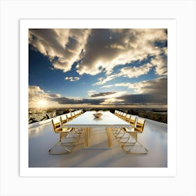 Dining Table In The Sky 1 Art Print