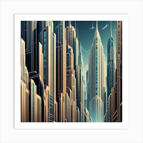 Futuristic City 20 Art Print