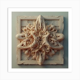 Carved Wood Wall Art Art Print