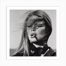 Brigitte Bardot Smoking 1 Art Print