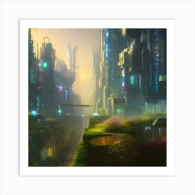 Futuristic City 6 Art Print