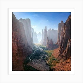 Canyons Of Zion Art Print