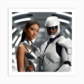 Futuristic Couple 105 Art Print