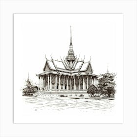 Royal Palace Of Phnom Penh Art Print