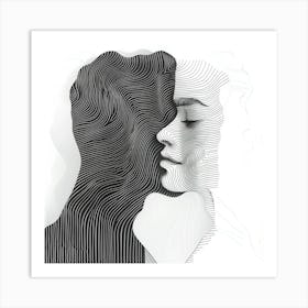 Portrait Of A Man And Woman Art Print