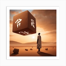 Man In The Desert Art Print