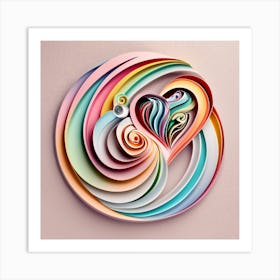 Heart Of Paper Art Art Print