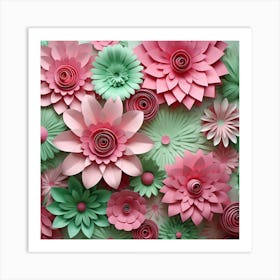 Paper Flower Wall Art 5 Art Print