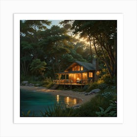 Cabin In The Woods Art Print