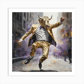 Bull - Gold Bull Art Print