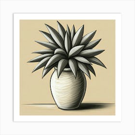 Plant In A Vase 1 Art Print