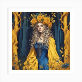 Flower witch Art Print