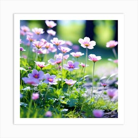 Pink Flowers 1 Art Print