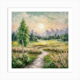 Path In The Meadow Art Print
