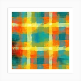 Plaid Fabric Art Print