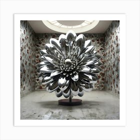 Chrome Flower 3 Art Print