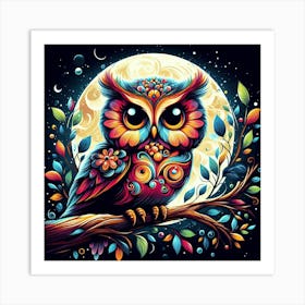 Illustration Owl 3 Art Print