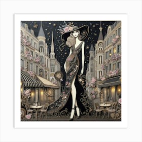 Paris Night Art Print