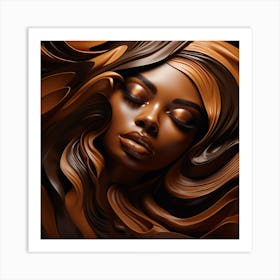 Chocolate Girl Art Print