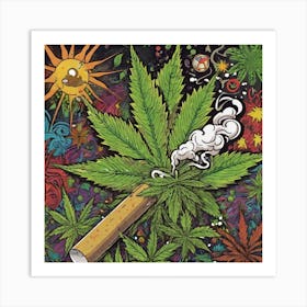 Marijuana Leaf 1 Art Print