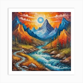 good morning in mountain  Art Print