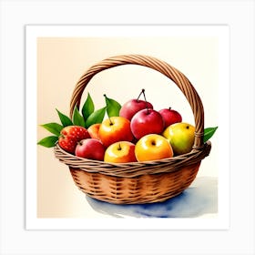 Basket Of Fruit Art Art Print